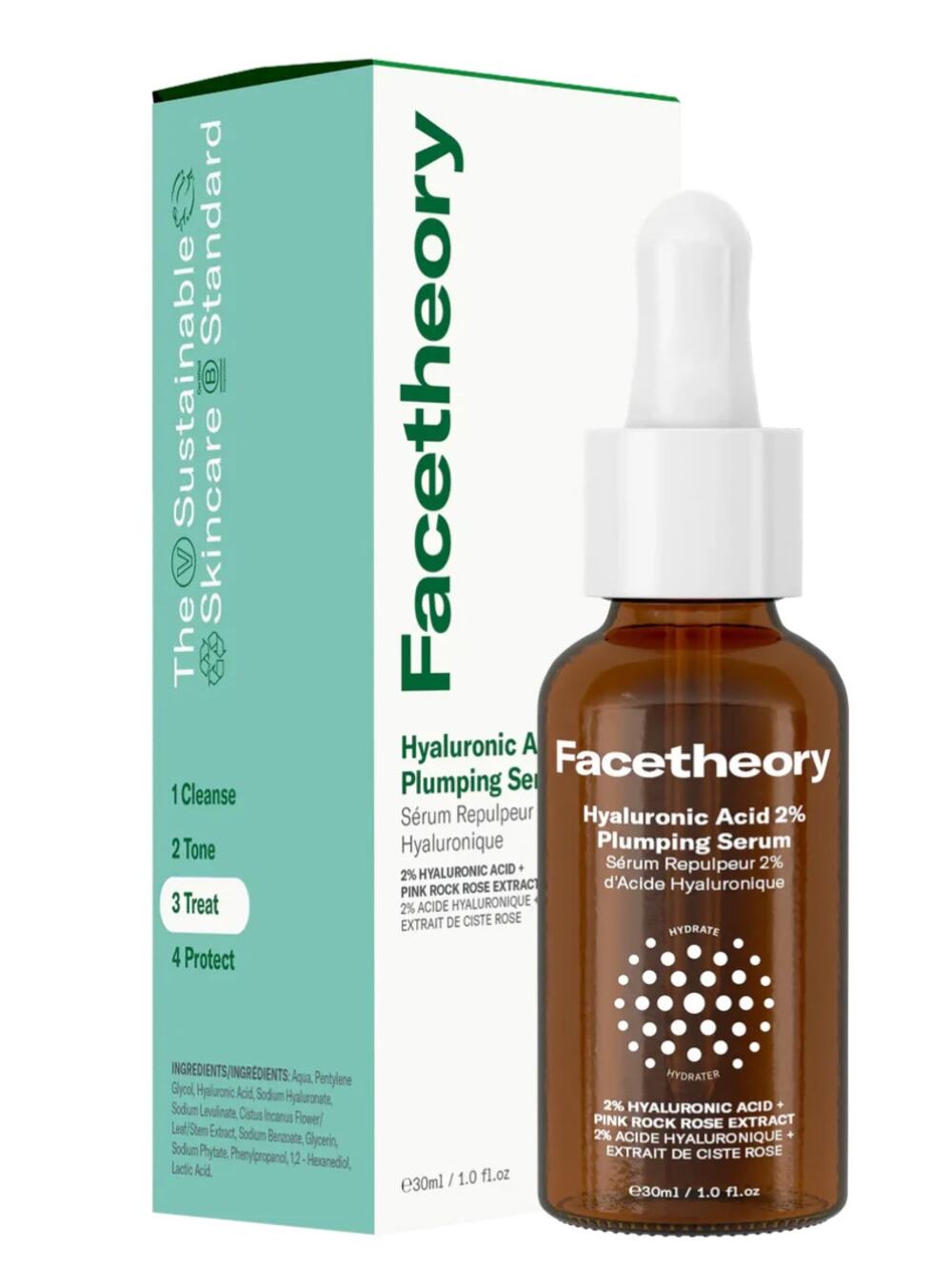 NIB Facetheory Hyaluronic Acid 2% Plumping Serum 1oz